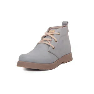 Botita Mujer Acordonada Gris