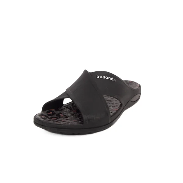 Chinela Cruzada Negra Mujer