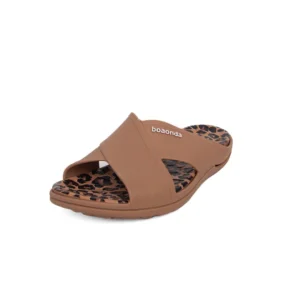 Chinela Cruzada Marrón Mujer